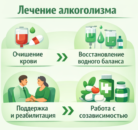 лечение алкоголизма в Емве этапы